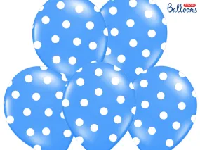 Ballonnen Pastel Blauw Met Witte Stippen