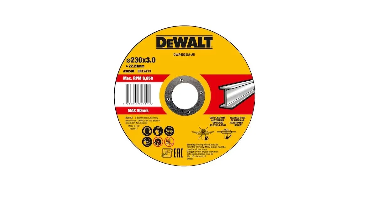 DeWALT Snijschijf voor RVS 230 x 3 x 22,23 mm DWA4525SIA