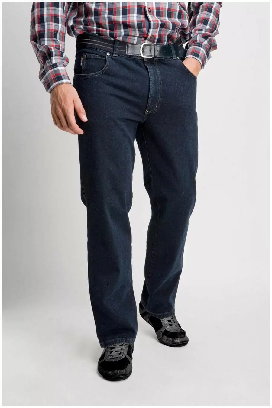 EXTRA LANGE 5POCKET JEANSBROEK MET STRETCH VAN PIONIER.