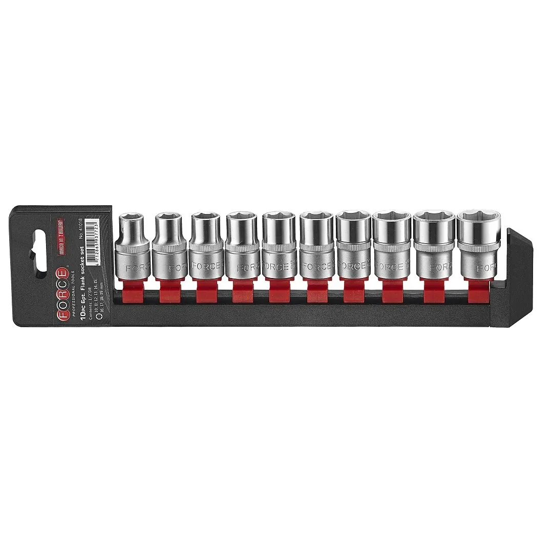 FORCE 41018 1/2″ DOPPEN SET KORT 6KANT 10DELIG