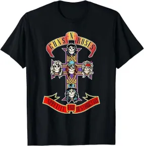 Geweren N' Rozen Officieel Kruis T-Shirthuhfiw86