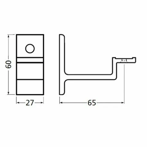 HERMETA LEUNINGHOUDER STOKSCHROEF, ALUMINIUM/F2 354102