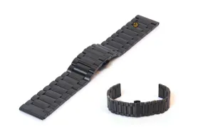 Horlogeband 20mm staal mat zwart