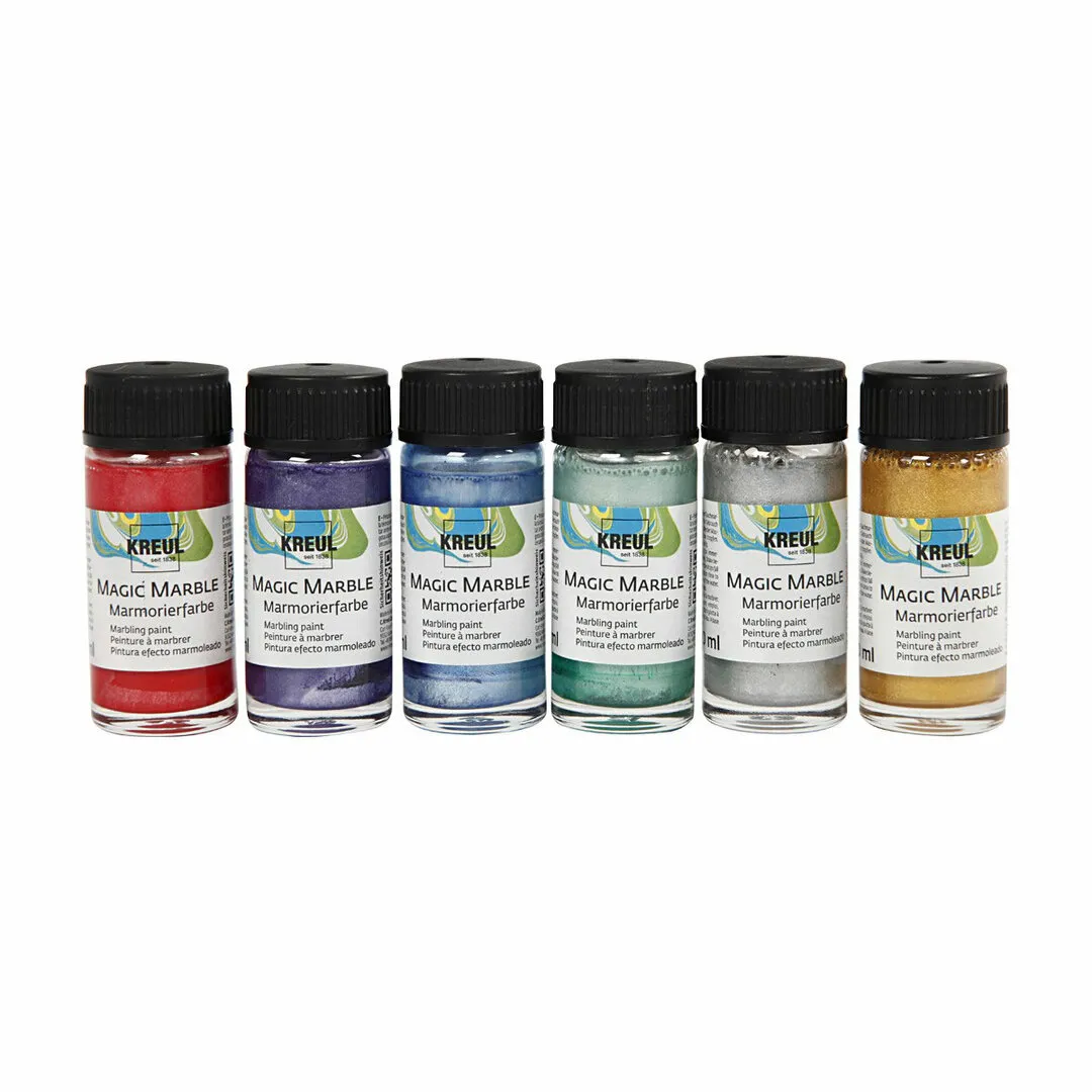 MARMERVERF  METALLIC KLEUREN, 6X20ML