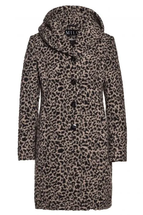 Milo Coats mantel met panterprint | Becca
