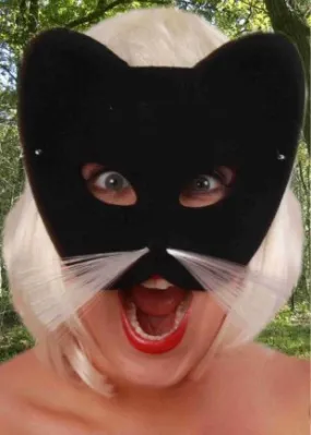 Oogmasker kat zwart