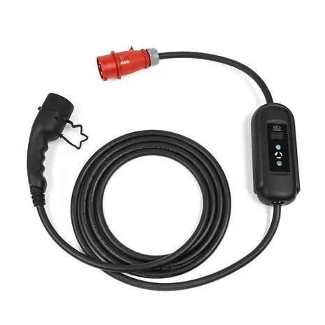 PREMIUM INSTELBARE MOBIELE LADER/LAADKABEL STOPCONTACT TYPE 2 3FASE 8A16A 5,5KW11KW VOOR FISKER OCEAN