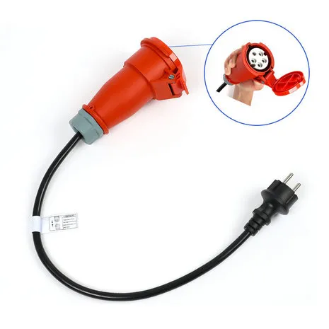 PREMIUM INSTELBARE MOBIELE LADER/LAADKABEL STOPCONTACT TYPE 2 3FASE 8A16A 5,5KW11KW VOOR VOLKSWAGEN EGOLF