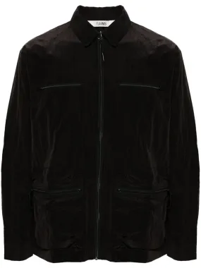 Rains Overshirt met gekreukte afwerking Zwart