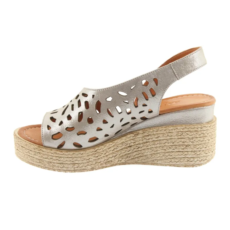 Sandalen met sleehak Badura 4722 cappuccino beige