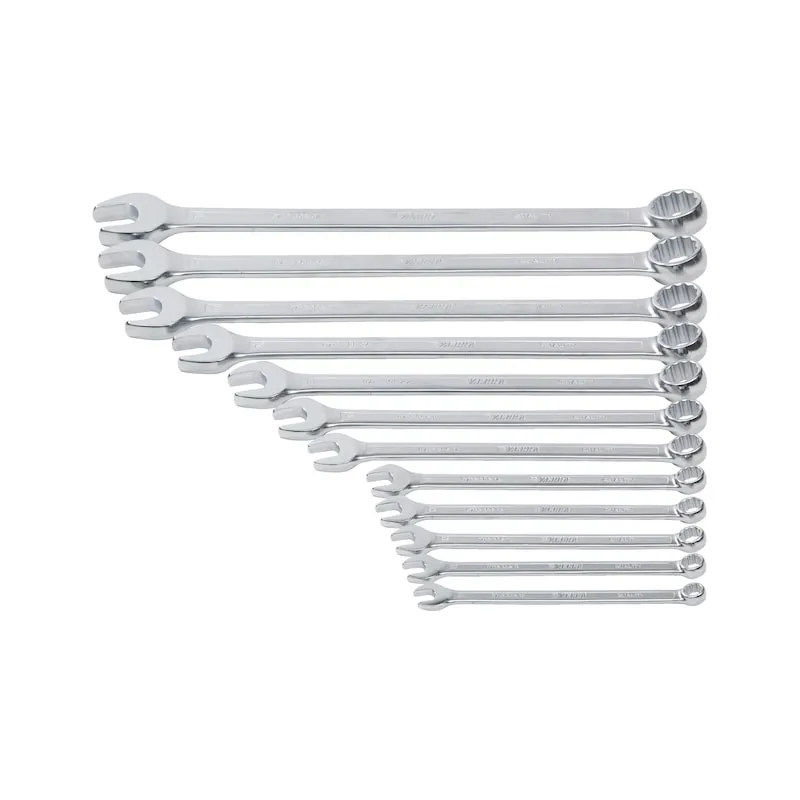 Set ringsteeksleutels, extra lang 12 stuks