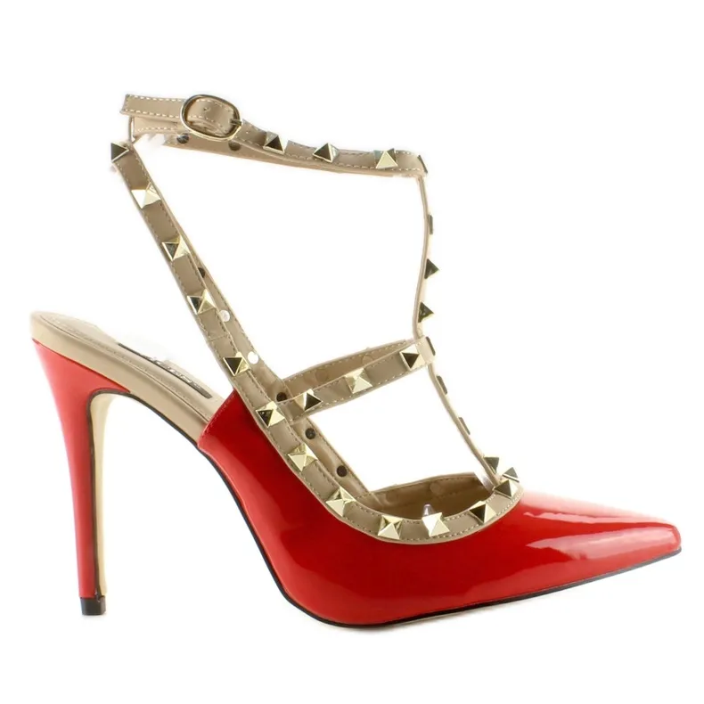 Studs met studs Valentina 1166 rood