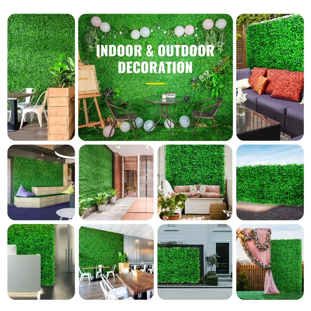 Vevor Kunstmatige Buxus Heggen Panelen 6 Stuks 50,8x50,8cm Kunstmatig Hegpaneel