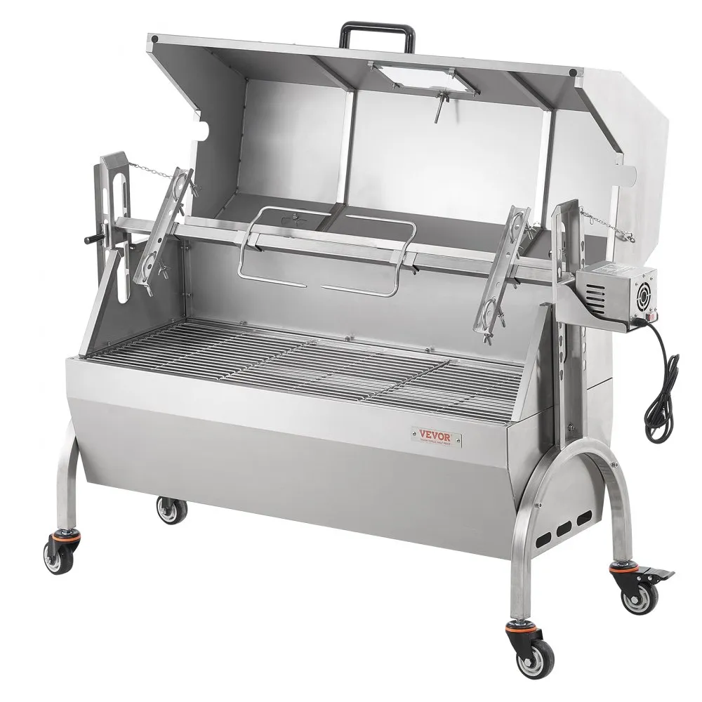 VEVOR Lamsgrill Speenvarkengrill Spitbraadgrill 52W 90kg Elektrische BBQ