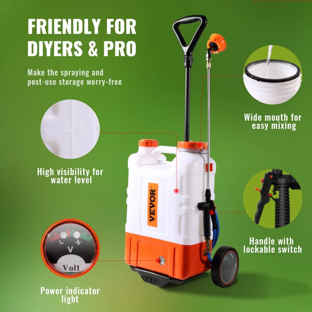 VEVOR RUGZAKSPROEIER TUINSPROEIER SPROEIER MET 15L RESERVOIR 094 PSI