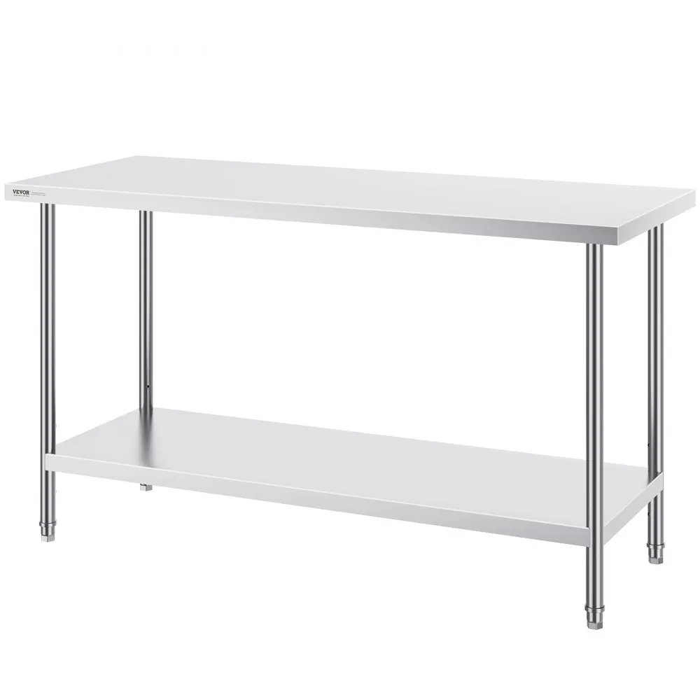 VEVOR WERK EN VOORBEREIDINGSTAFEL RVS KEUKENTAFEL 610X1524MM HOTEL