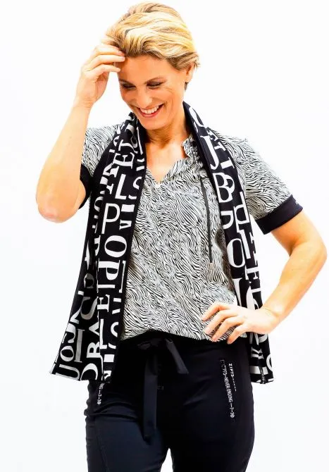 Zip73 blousend shirt met zebraprint